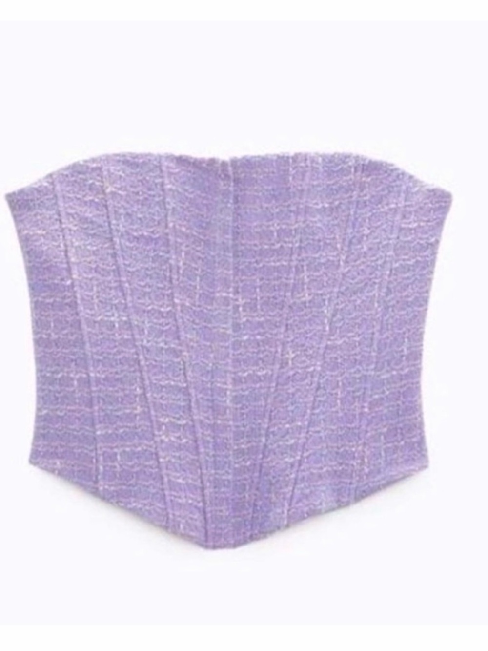 Zara Lilac Textured Corset Top - Women Accessories
